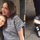 The author with her new mom; Kristen's shoes.